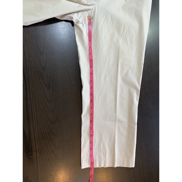 J McLaughlin Pants Women's 12 Cotton‎ Stretch Cropped Chino Khaki Stretch Preppy - Picture 9 of 11